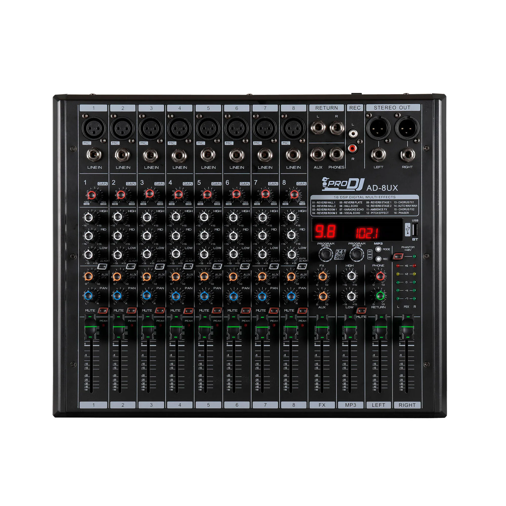 Pro Dj Consola Análoga AD-8UX